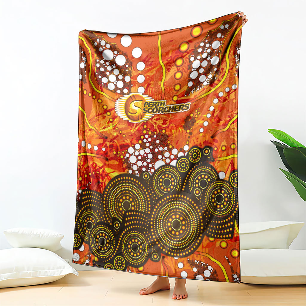 Perth Scorchers Blanket Graffiti Urban Aboriginal Dot Abstract Design