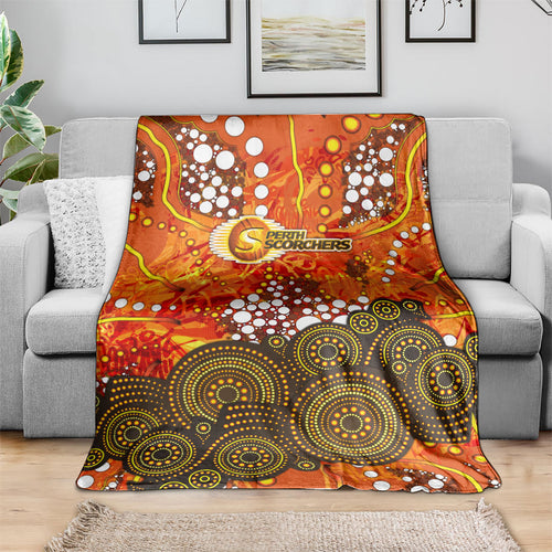 Perth Scorchers Blanket Graffiti Urban Aboriginal Dot Abstract Design