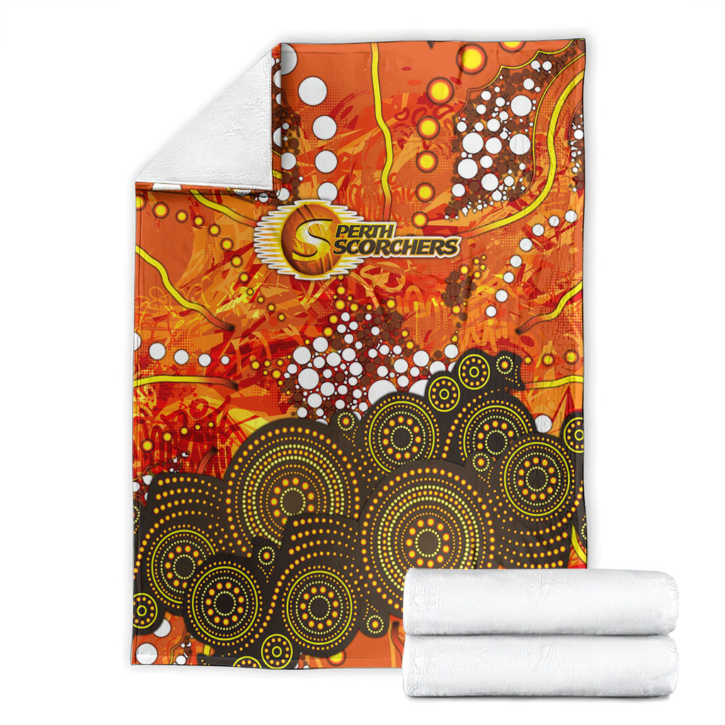 Perth Scorchers Blanket Graffiti Urban Aboriginal Dot Abstract Design