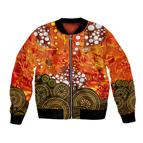 Perth Scorchers Bomber Jacket Graffiti Urban Aboriginal Dot Abstract Design