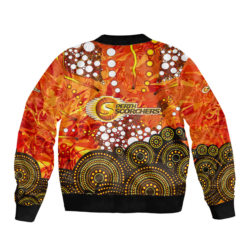 Perth Scorchers Bomber Jacket Graffiti Urban Aboriginal Dot Abstract Design