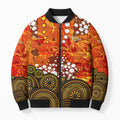 Perth Scorchers Bomber Puffer Jacket Graffiti Urban Aboriginal Dot Abstract Design