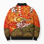 Perth Scorchers Bomber Puffer Jacket Graffiti Urban Aboriginal Dot Abstract Design