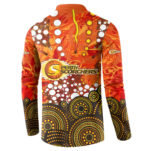 Perth Scorchers Button Sweatshirt Graffiti Urban Aboriginal Dot Abstract Design
