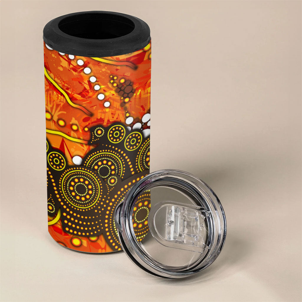 Perth Scorchers 4 in 1 Can Cooler Tumbler Graffiti Urban Aboriginal Dot Abstract Design
