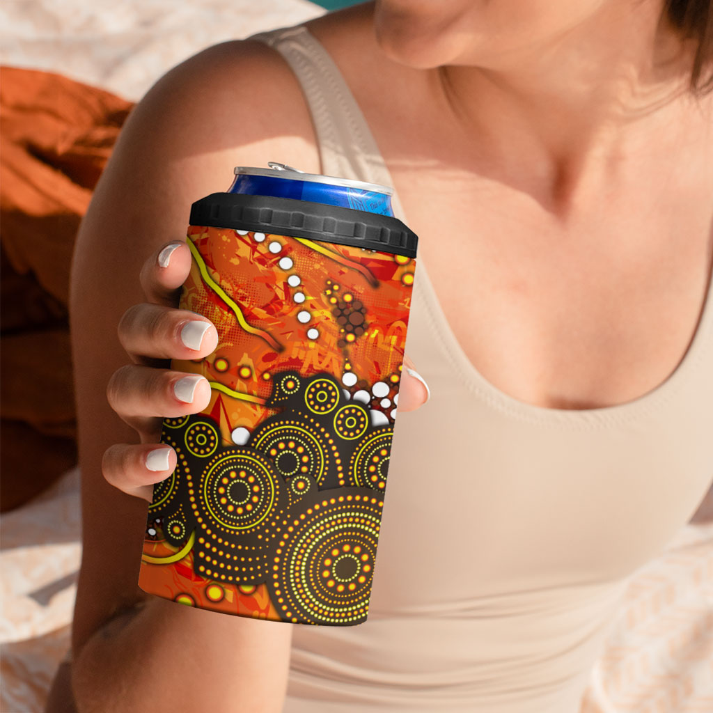 Perth Scorchers 4 in 1 Can Cooler Tumbler Graffiti Urban Aboriginal Dot Abstract Design
