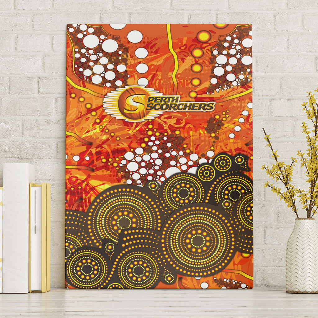 Perth Scorchers Canvas Wall Art Graffiti Urban Aboriginal Dot Abstract Design