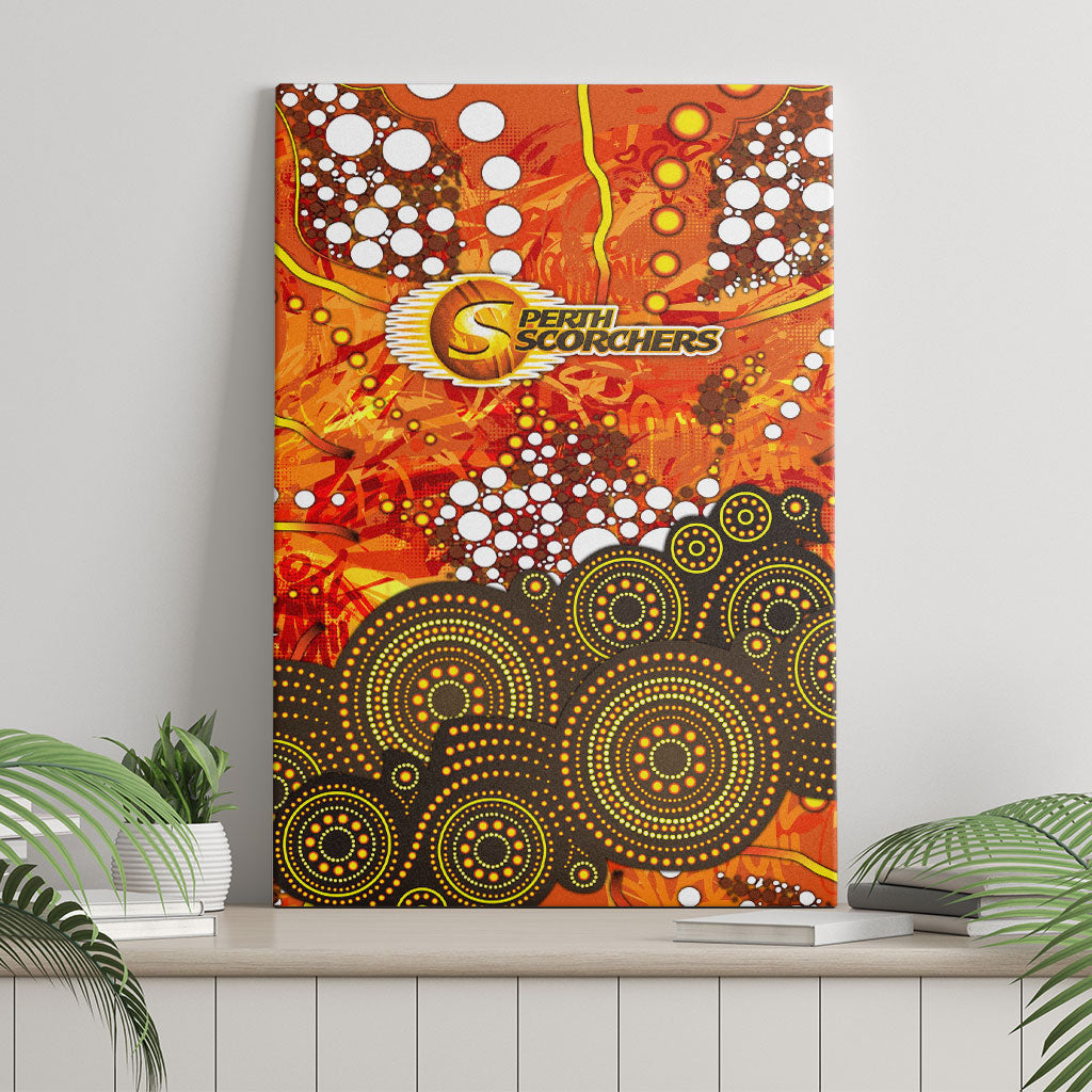 Perth Scorchers Canvas Wall Art Graffiti Urban Aboriginal Dot Abstract Design