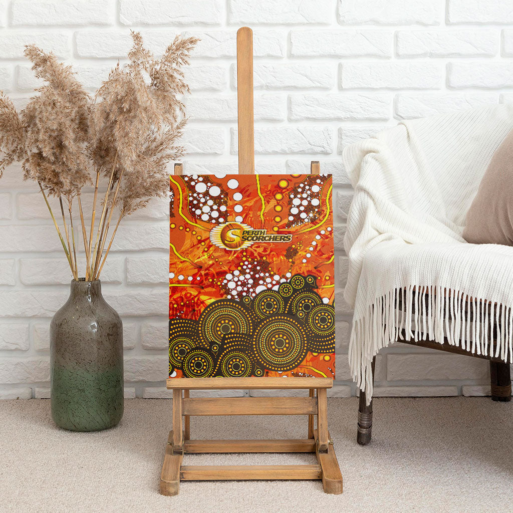 Perth Scorchers Canvas Wall Art Graffiti Urban Aboriginal Dot Abstract Design