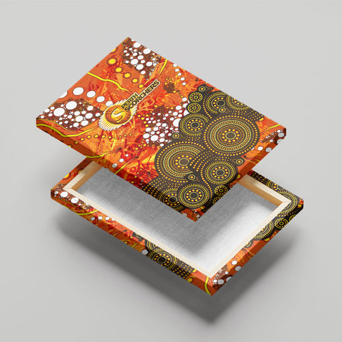 Perth Scorchers Canvas Wall Art Graffiti Urban Aboriginal Dot Abstract Design