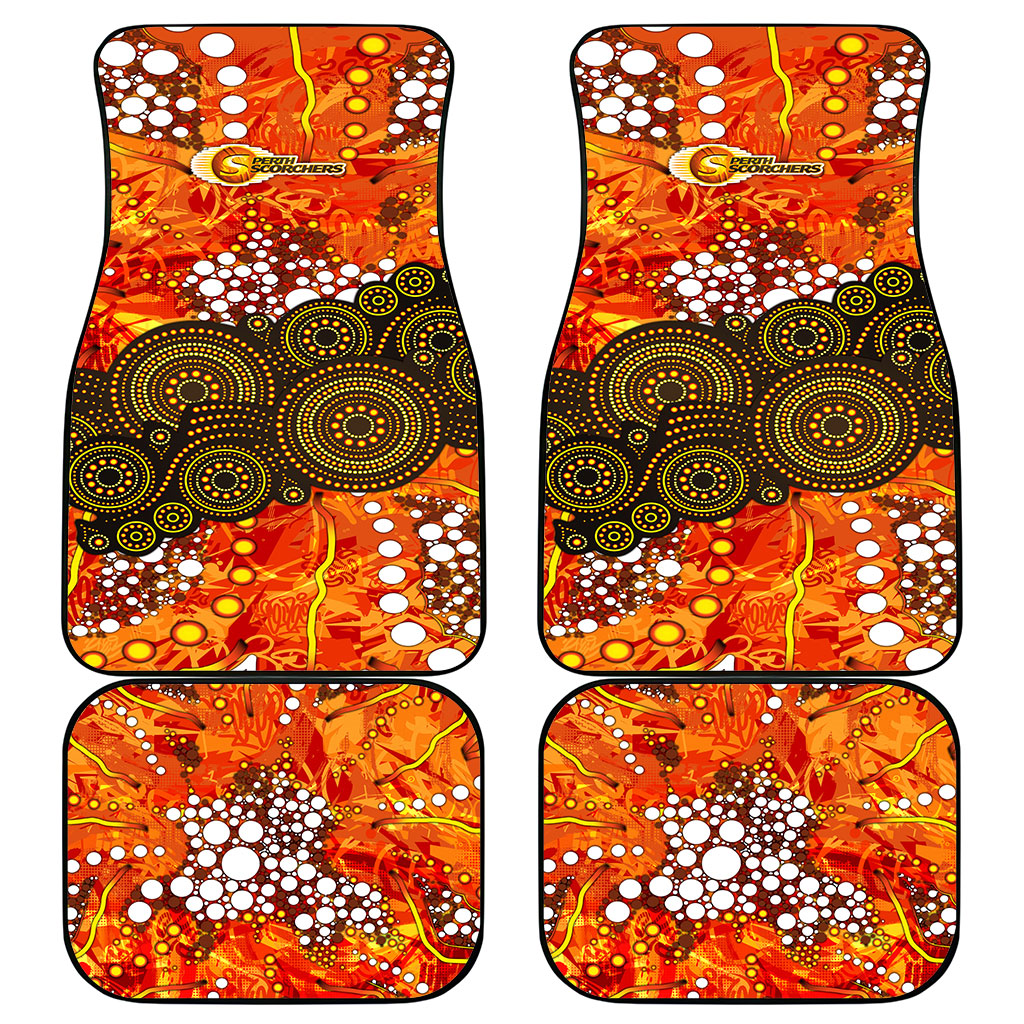 Perth Scorchers Car Mats Graffiti Urban Aboriginal Dot Abstract Design