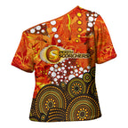 Perth Scorchers Cross Shoulder Shirt Graffiti Urban Aboriginal Dot Abstract Design
