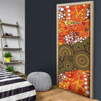 Perth Scorchers Door Cover Graffiti Urban Aboriginal Dot Abstract Design