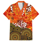 Perth Scorchers Family Matching Mermaid Dress and Hawaiian Shirt Graffiti Urban Aboriginal Dot Abstract Design