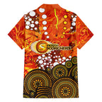 Perth Scorchers Family Matching Mermaid Dress and Hawaiian Shirt Graffiti Urban Aboriginal Dot Abstract Design