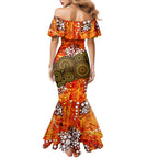 Perth Scorchers Family Matching Mermaid Dress and Hawaiian Shirt Graffiti Urban Aboriginal Dot Abstract Design