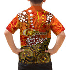 Perth Scorchers Family Matching Puletasi and Hawaiian Shirt Graffiti Urban Aboriginal Dot Abstract Design
