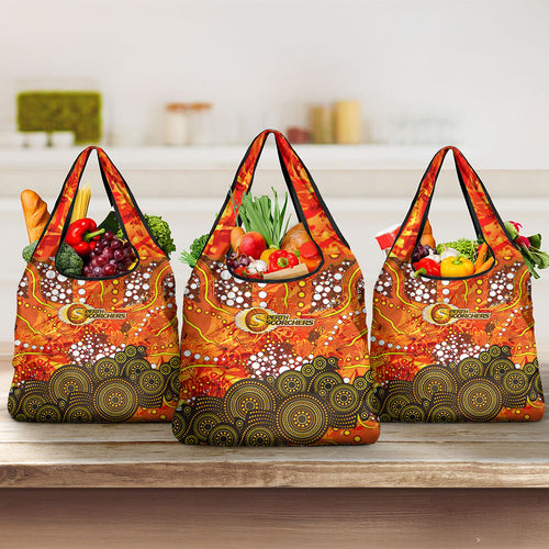 Perth Scorchers Grocery Bag Graffiti Urban Aboriginal Dot Abstract Design