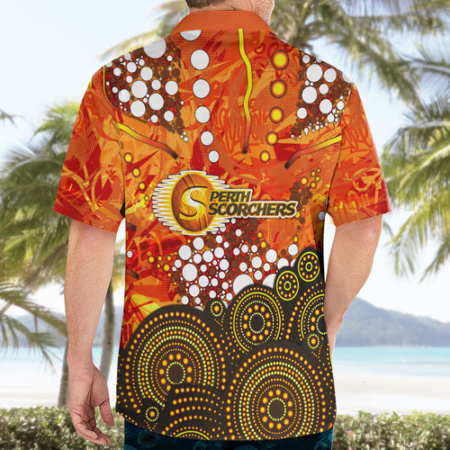 Perth Scorchers Hawaiian Shirt Graffiti Urban Aboriginal Dot Abstract Design