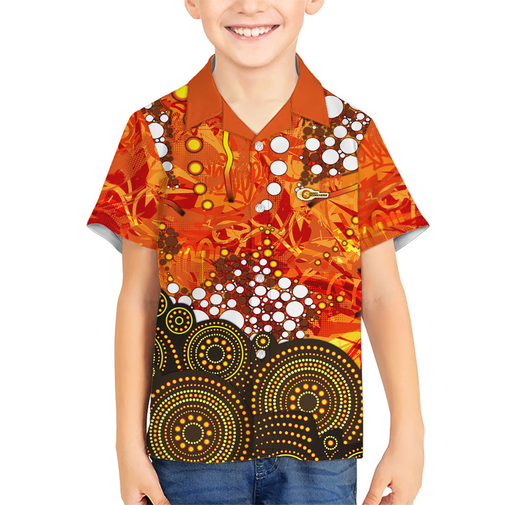 Perth Scorchers Hawaiian Shirt Graffiti Urban Aboriginal Dot Abstract Design