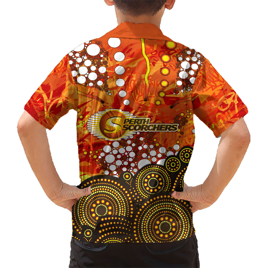 Perth Scorchers Hawaiian Shirt Graffiti Urban Aboriginal Dot Abstract Design