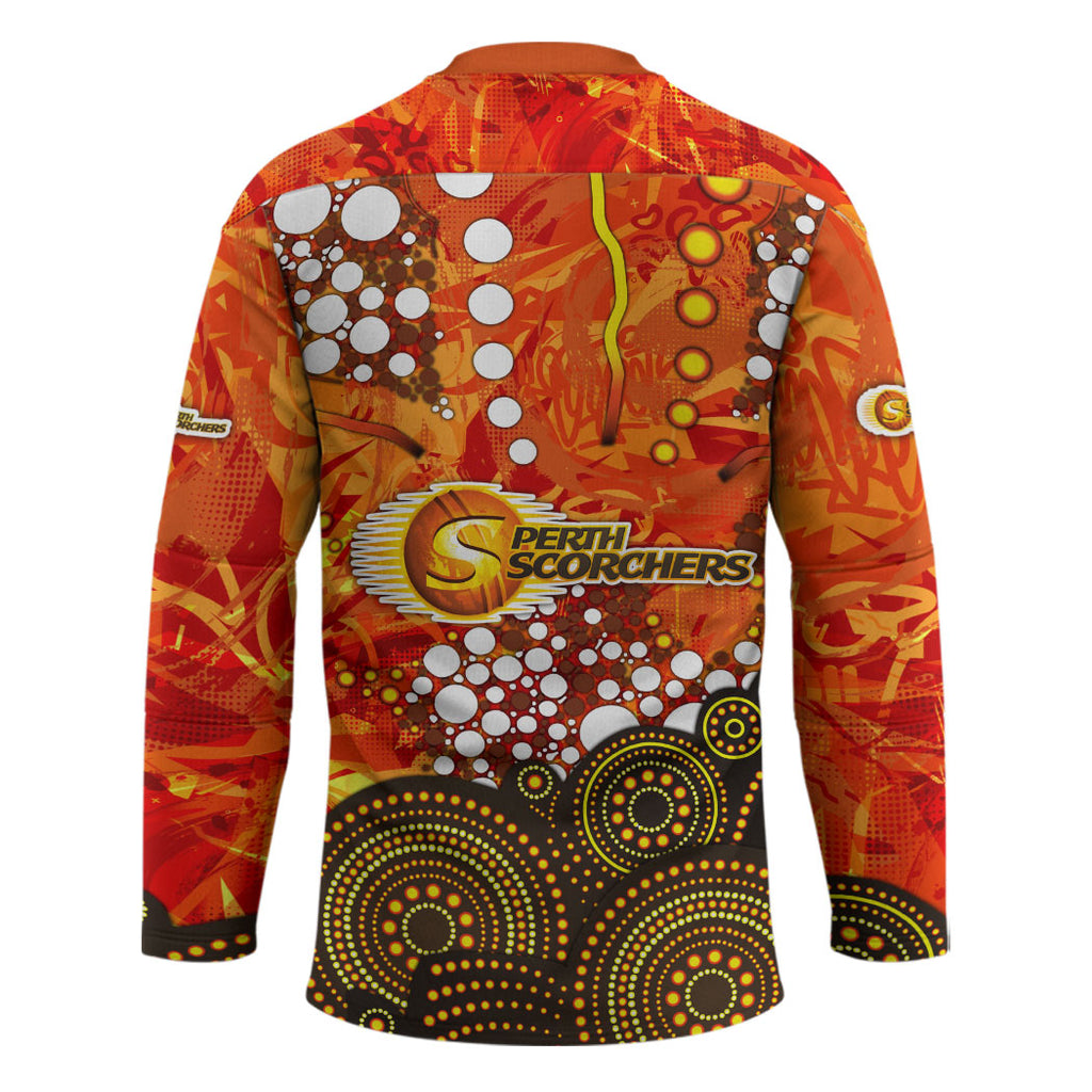 Perth Scorchers Hockey Jersey Graffiti Urban Aboriginal Dot Abstract Design