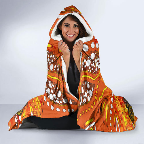 Perth Scorchers Hooded Blanket Graffiti Urban Aboriginal Dot Abstract Design