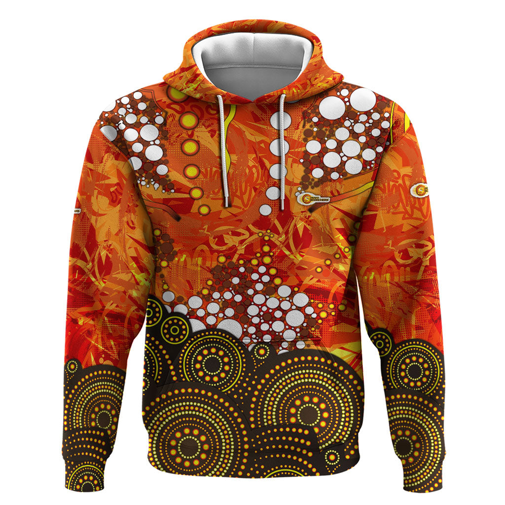 Perth Scorchers Hoodie Graffiti Urban Aboriginal Dot Abstract Design