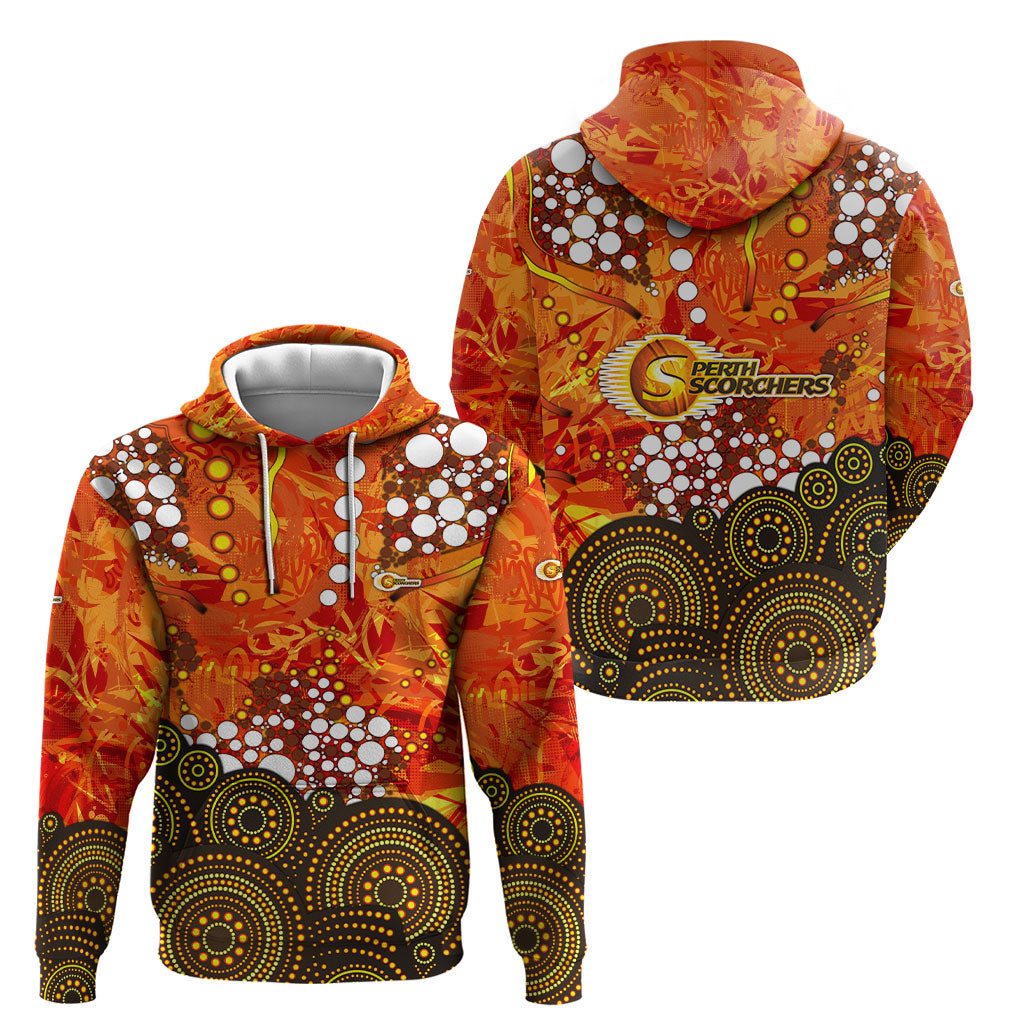 Perth Scorchers Hoodie Graffiti Urban Aboriginal Dot Abstract Design