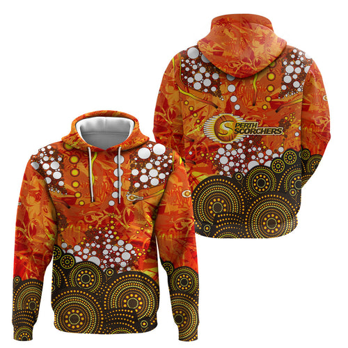 Perth Scorchers Hoodie Graffiti Urban Aboriginal Dot Abstract Design