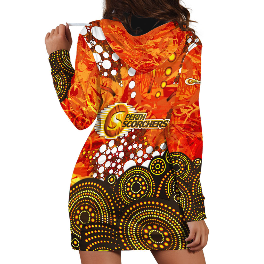Perth Scorchers Hoodie Dress Graffiti Urban Aboriginal Dot Abstract Design