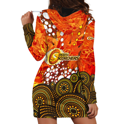 Perth Scorchers Hoodie Dress Graffiti Urban Aboriginal Dot Abstract Design