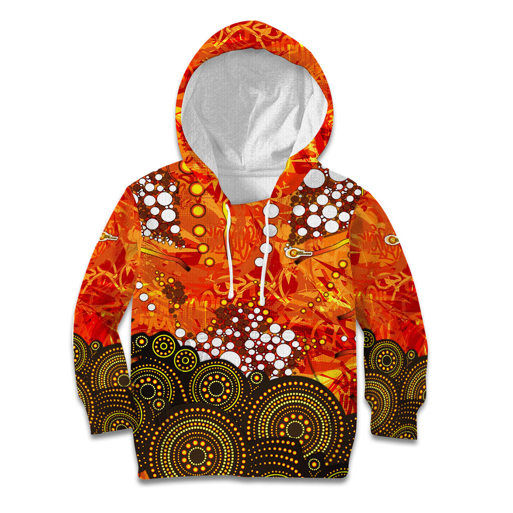 Perth Scorchers Kid Hoodie Graffiti Urban Aboriginal Dot Abstract Design