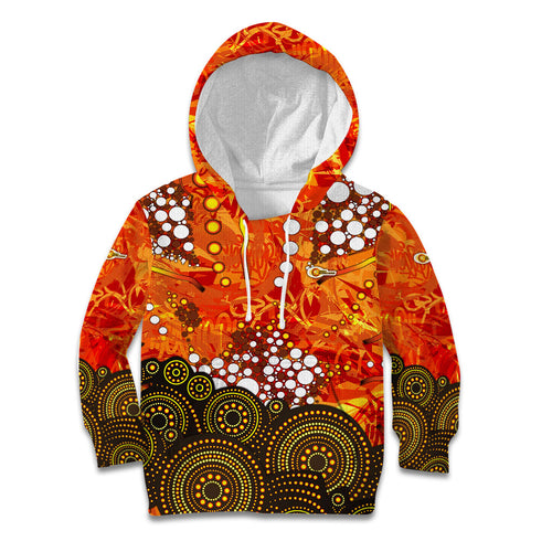 Perth Scorchers Kid Hoodie Graffiti Urban Aboriginal Dot Abstract Design