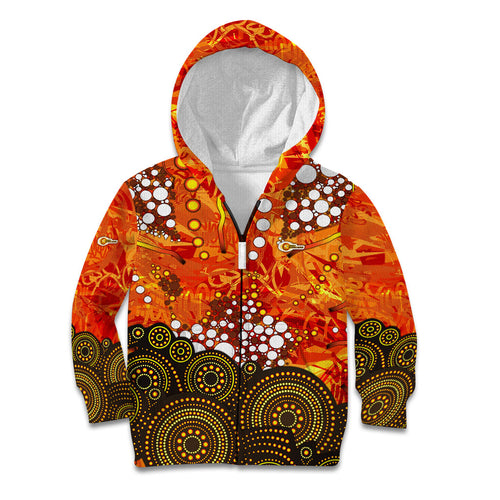 Perth Scorchers Kid Hoodie Graffiti Urban Aboriginal Dot Abstract Design