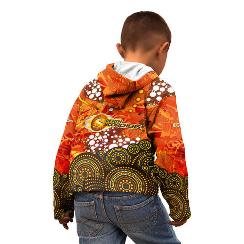 Perth Scorchers Kid Hoodie Graffiti Urban Aboriginal Dot Abstract Design