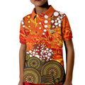 Perth Scorchers Kid Polo Shirt Graffiti Urban Aboriginal Dot Abstract Design