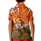Perth Scorchers Kid Polo Shirt Graffiti Urban Aboriginal Dot Abstract Design