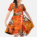 Perth Scorchers Kid Short Sleeve Dress Graffiti Urban Aboriginal Dot Abstract Design