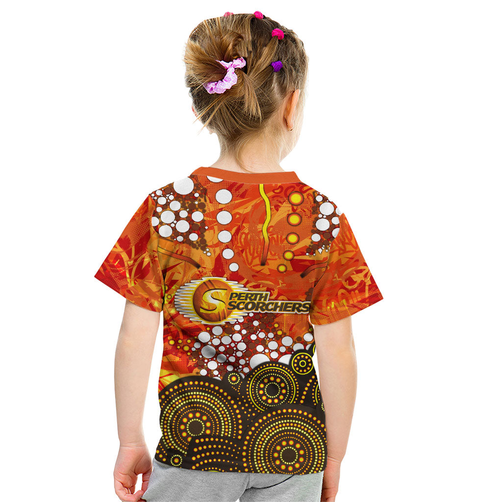 Perth Scorchers Kid T Shirt Graffiti Urban Aboriginal Dot Abstract Design