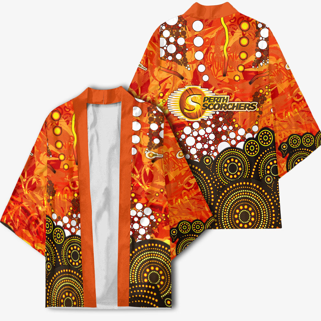 Perth Scorchers Kimono Graffiti Urban Aboriginal Dot Abstract Design