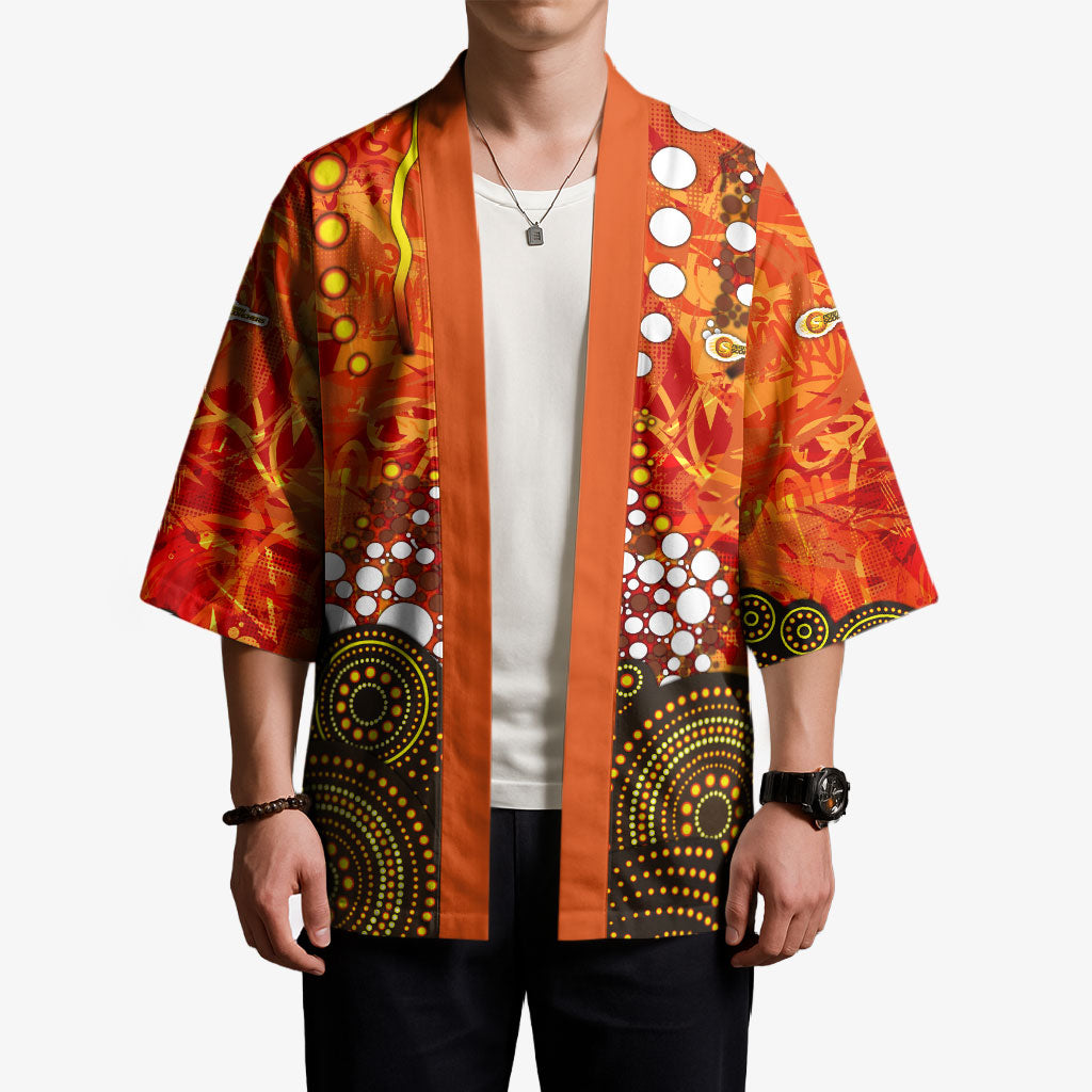 Perth Scorchers Kimono Graffiti Urban Aboriginal Dot Abstract Design
