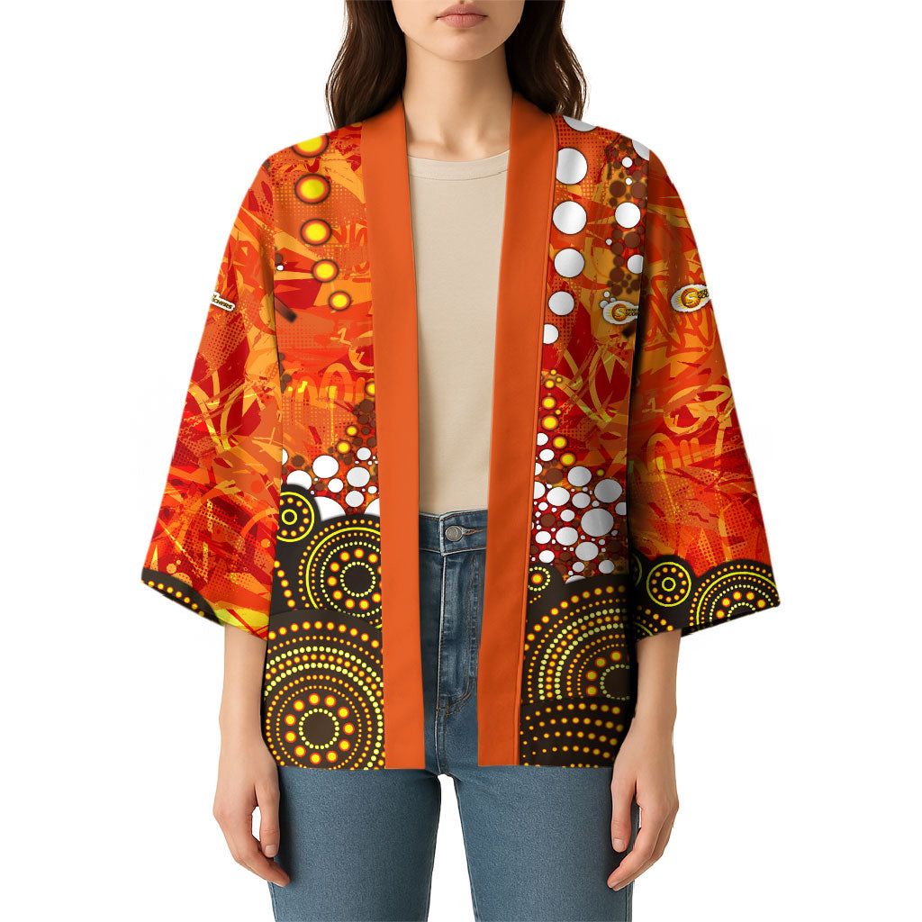 Perth Scorchers Kimono Graffiti Urban Aboriginal Dot Abstract Design