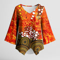 Perth Scorchers Kimono Sleeve Blouse Graffiti Urban Aboriginal Dot Abstract Design