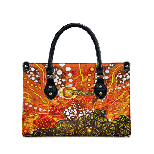 Perth Scorchers Leather Bag Graffiti Urban Aboriginal Dot Abstract Design