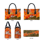 Perth Scorchers Leather Bag Graffiti Urban Aboriginal Dot Abstract Design