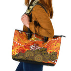 Perth Scorchers Leather Tote Bag Graffiti Urban Aboriginal Dot Abstract Design