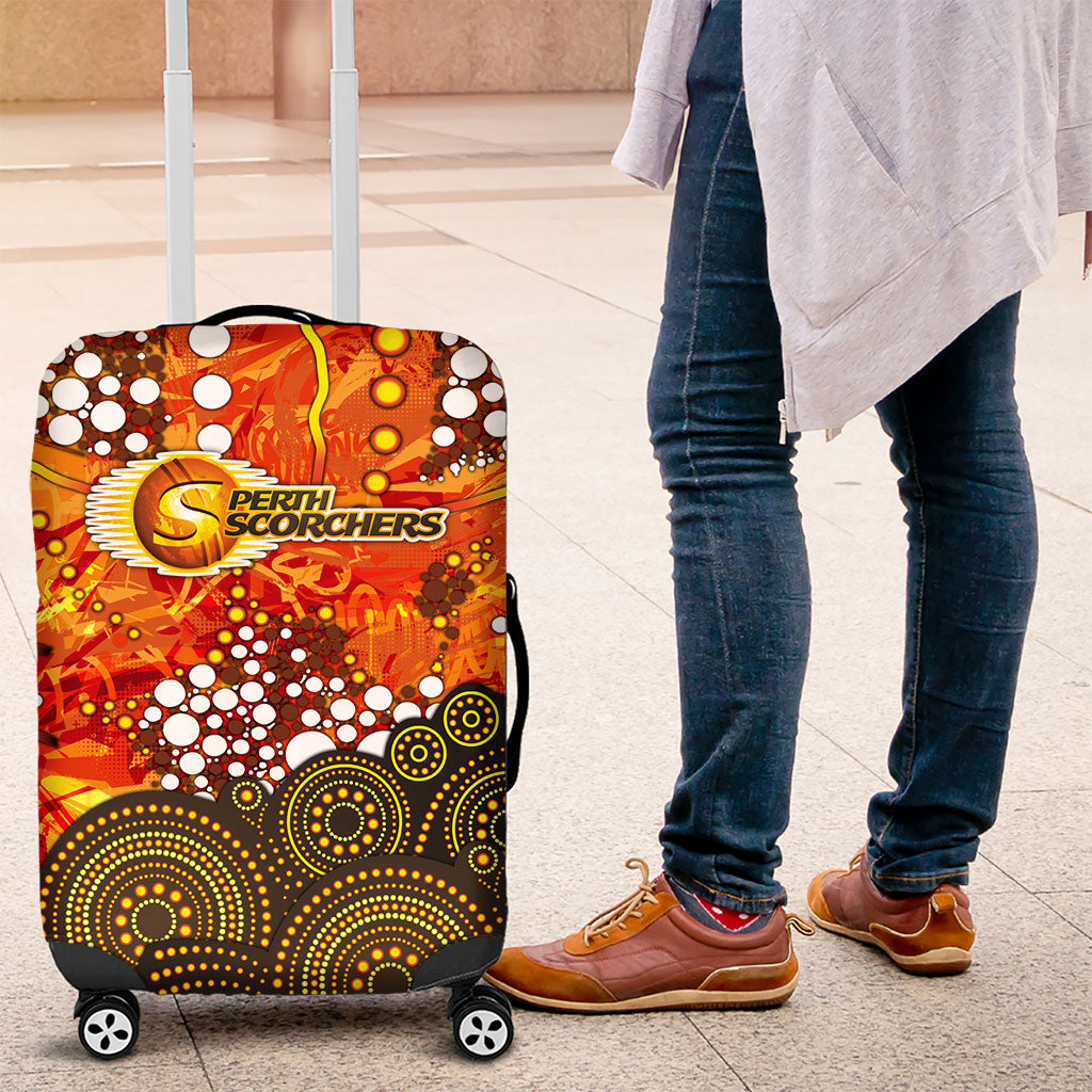 Perth Scorchers Luggage Cover Graffiti Urban Aboriginal Dot Abstract Design