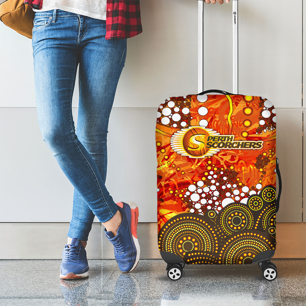 Perth Scorchers Luggage Cover Graffiti Urban Aboriginal Dot Abstract Design