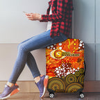 Perth Scorchers Luggage Cover Graffiti Urban Aboriginal Dot Abstract Design
